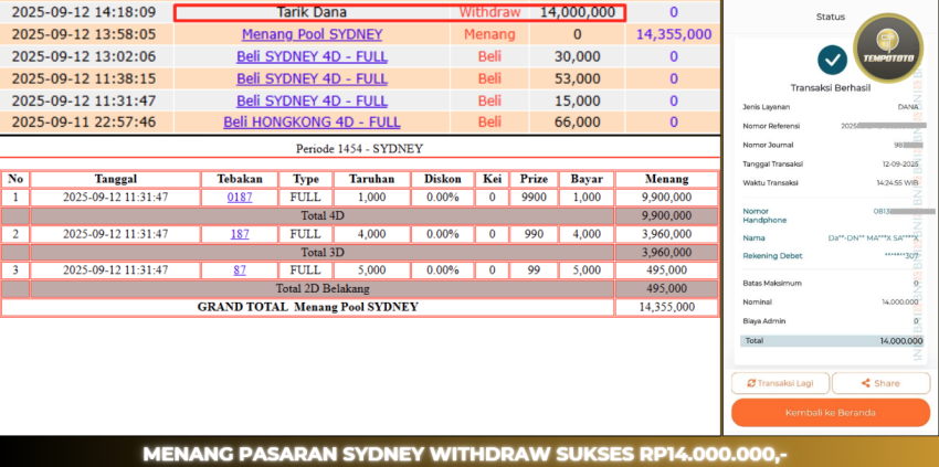 BUKTI JP TEMPOTOTO TOGEL