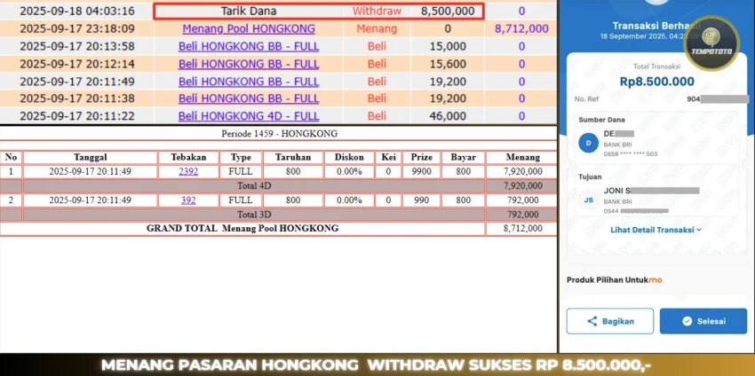 BUKTI JP TEMPOTOTO TOGEL