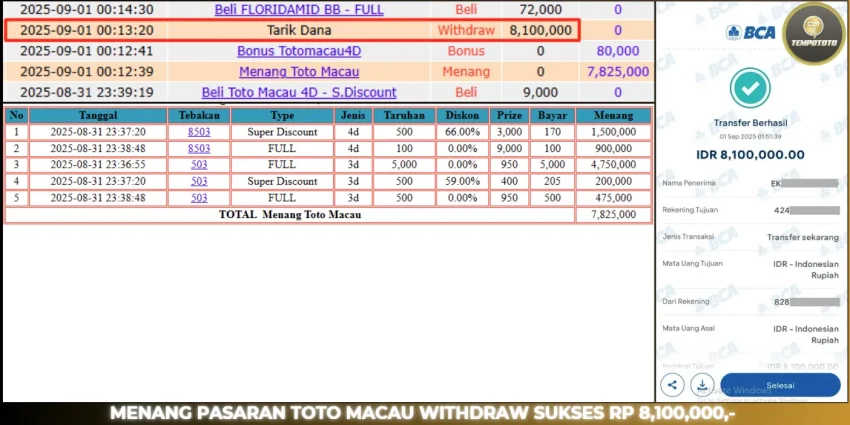 BUKTI JP TEMPOTOTO TOGEL