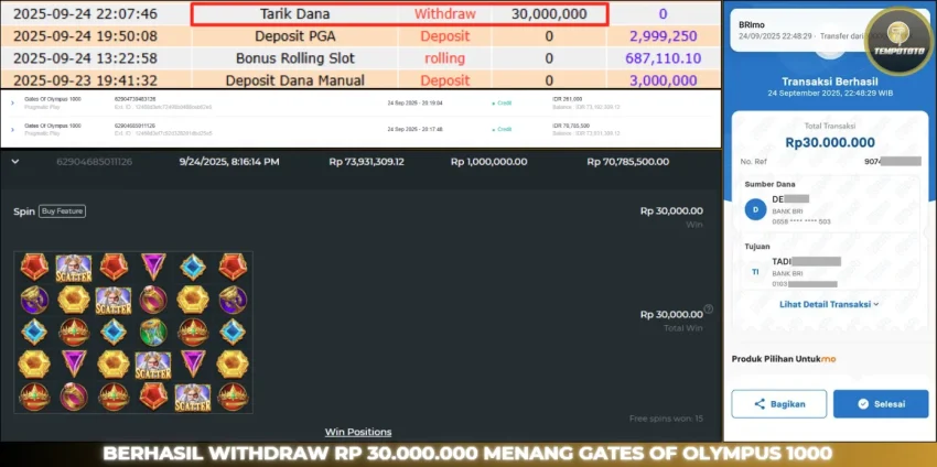 BUKTI JACKPOT TEMPOTOTO SLOT