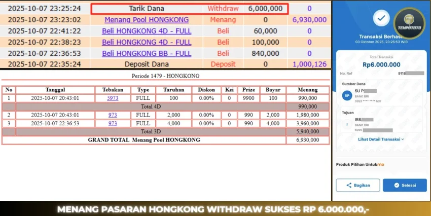 BUKTI JP TEMPOTOTO TOGEL