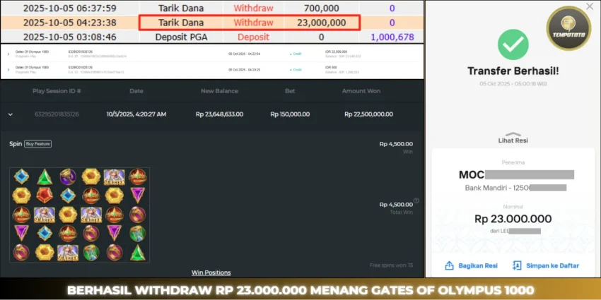 BUKTI JACKPOT TEMPOTOTO SLOT