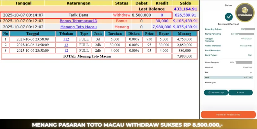 BUKTI JP TEMPOTOTO TOGEL