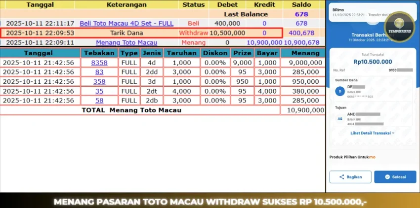 BUKTI JP TEMPOTOTO TOGEL