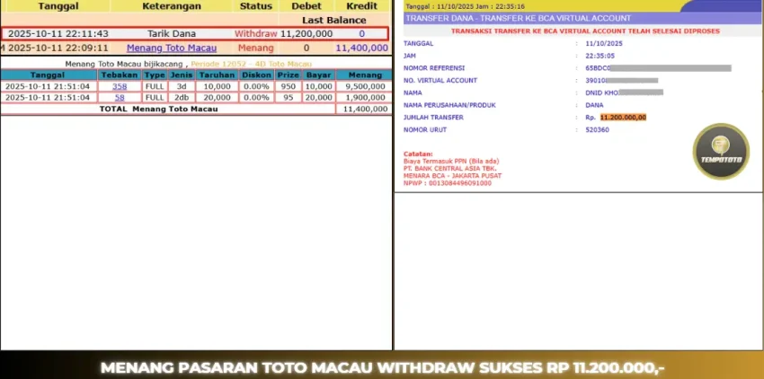 BUKTI JP TEMPOTOTO TOGEL