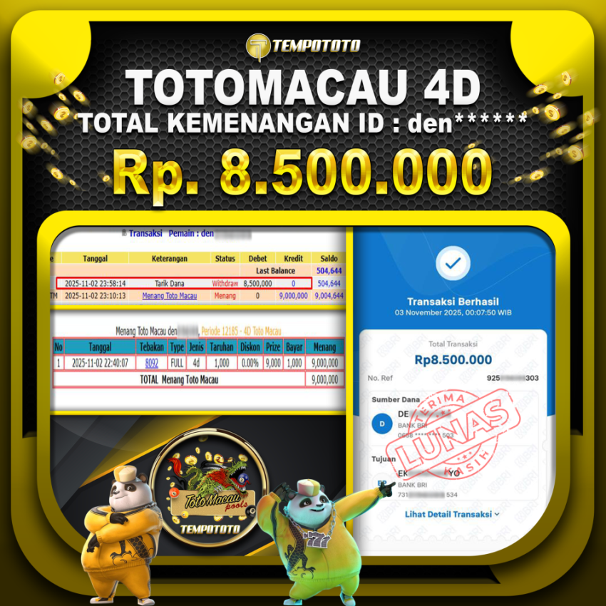 JACKPOT KELUARAN TOTOMACAU TEMPOTOTO