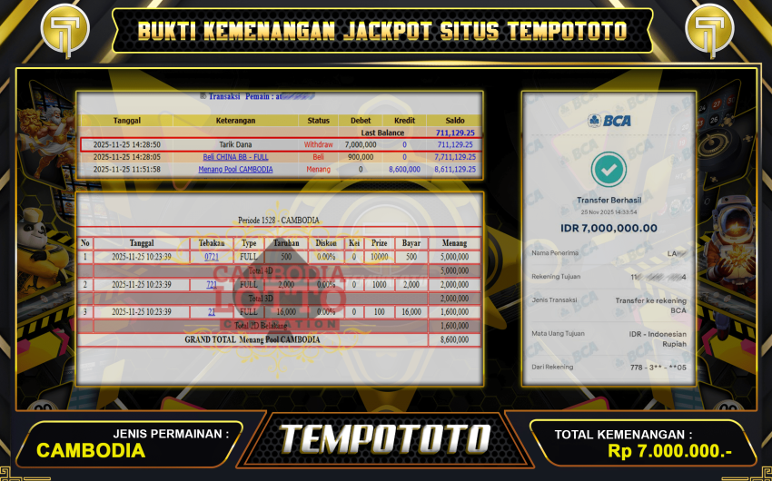 CUAN GILA TOGEL CAMBODIA