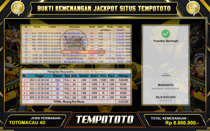 BUKTI MENANG TOTOMACAU TEMPOTOTO
