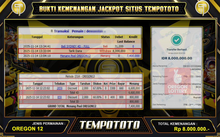 JACKPOT TOGEL OREGON12 TEMPOTOTO