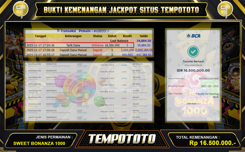 SLOT PASTI JACKPOT TEMPOTOTO