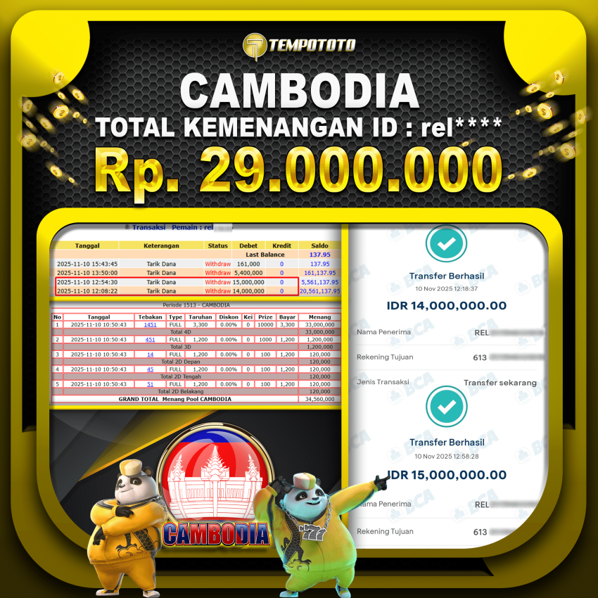 CAMBODIA PALING CUAN TEMPOTOTO