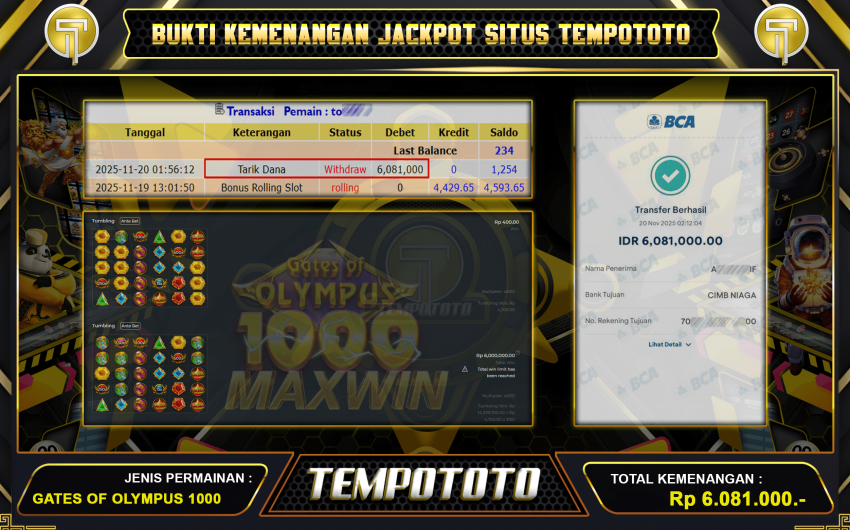 MEMANG GACOR SLOT TEMPOTOTO