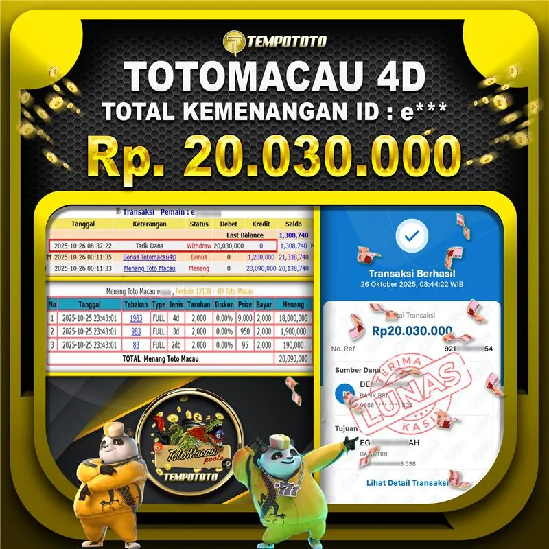 BUKTI JP TEMPOTOTO TOGEL