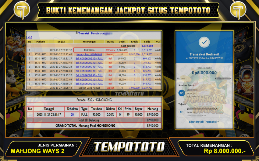 JACKPOT SLOT DIBAYAR TEMPOTOTO