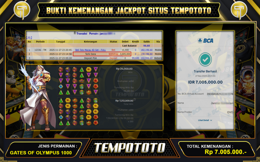 MODAL RECEH SLOT TEMPOTOTO