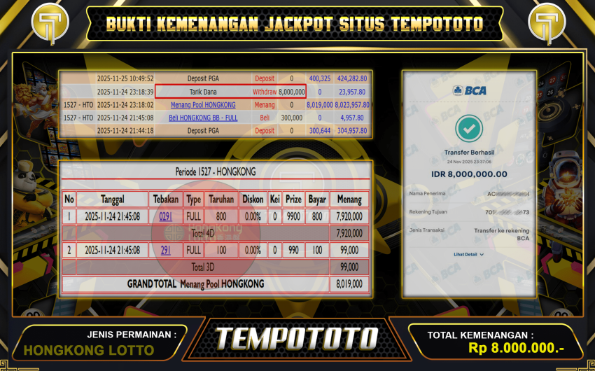 ANGKA TEMBUS CUAN MELEDAK