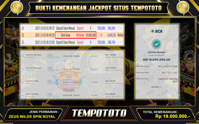 JACKPOT WILDS SPIN TEMPOTOTO