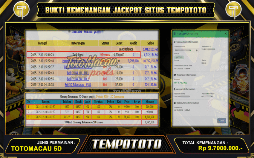 CUAN TOTOMACAU 5D TEMPOTOTO