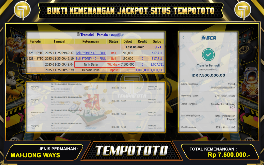 GAME SLOT TEMPOTOTO MELEDAK