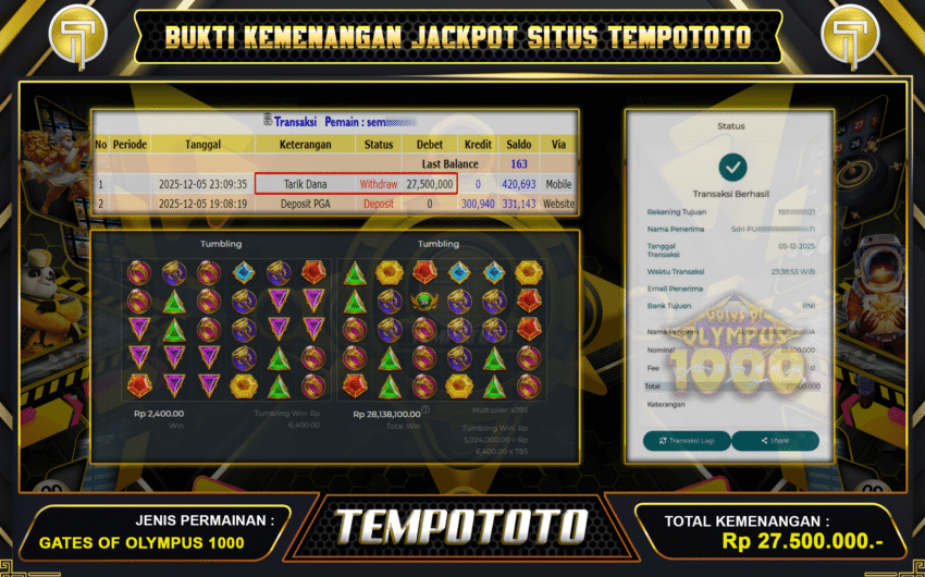 KEMENANGAN SLOT OLYMPUS TEMPOTOTO