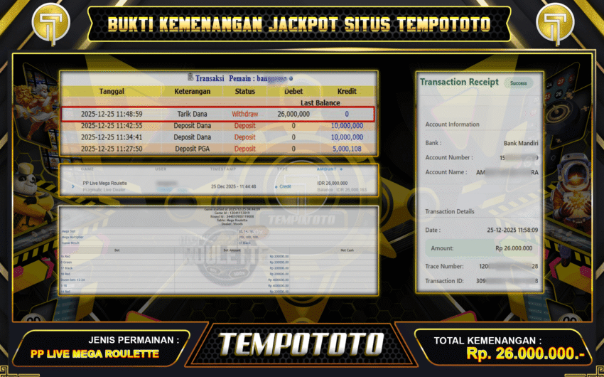 BUKTI JACKPOT CASINO TEMPOTOTO