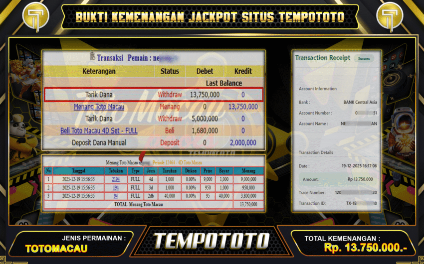 HOKI DARI TOTOMACAU 4D