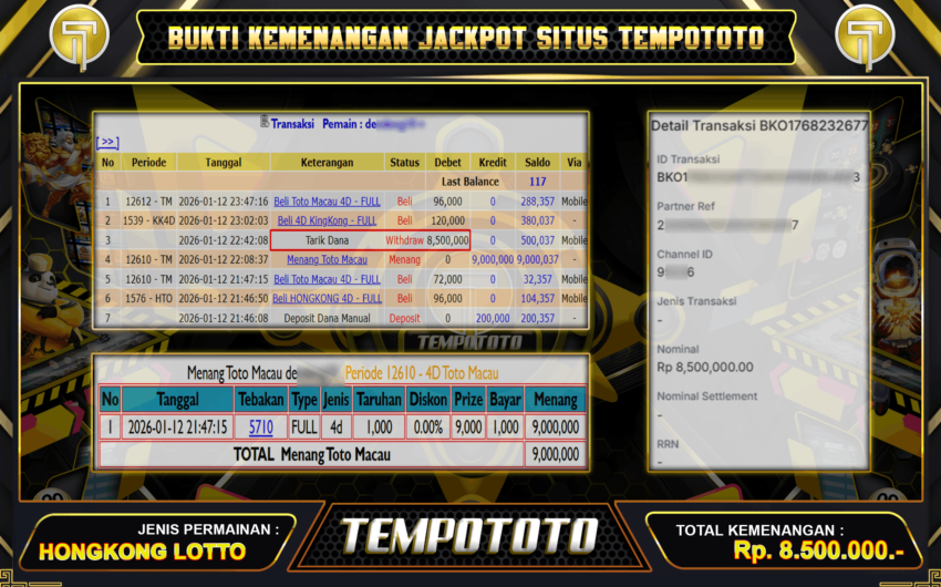 STRATEGI JACKPOT DI TEMPOTOTO