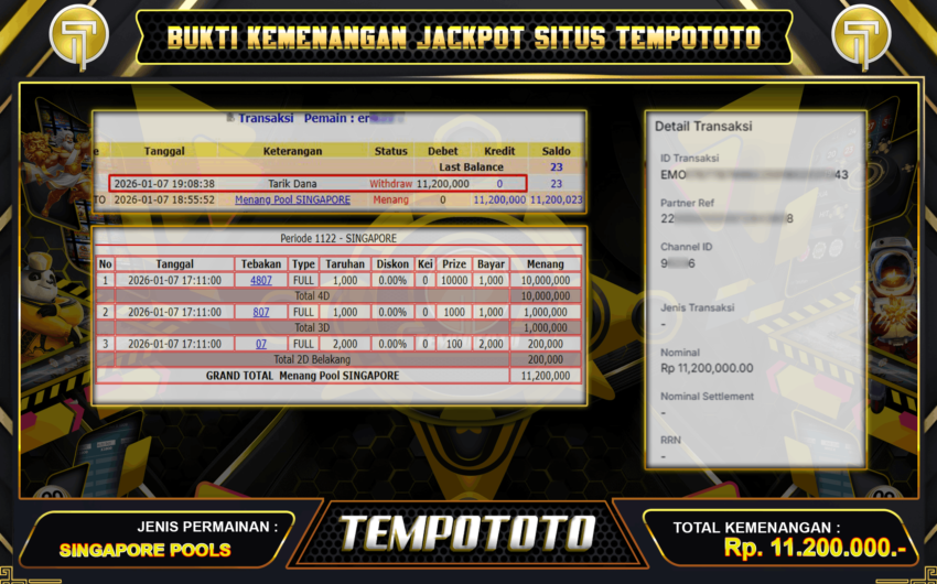 HOKI JACKPOT DI TEMPOTOTO