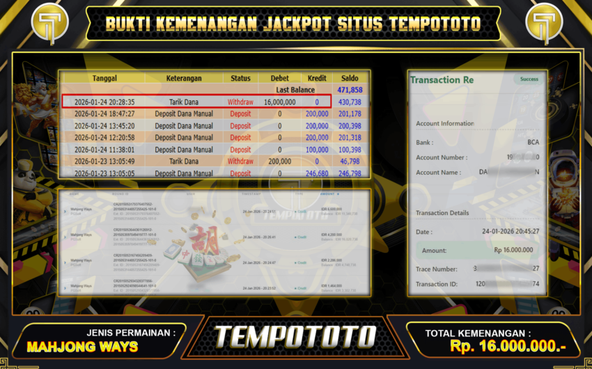 MAHJONG GACOR PUNYA TEMPOTOTO