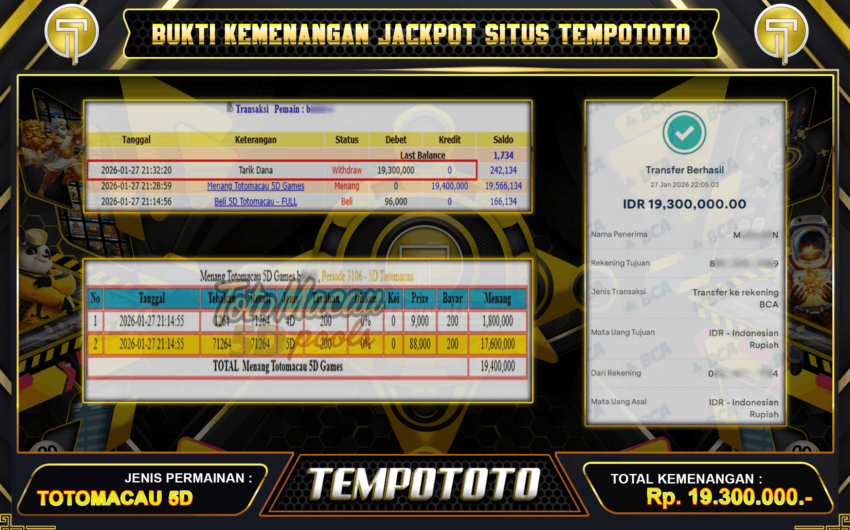 TOGEL TEMPOTOTO BERI JACKPOT