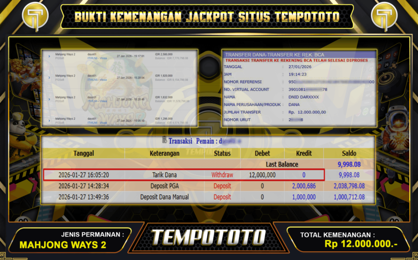 SLOT MAHJONG TEMPOTOTO GACOR