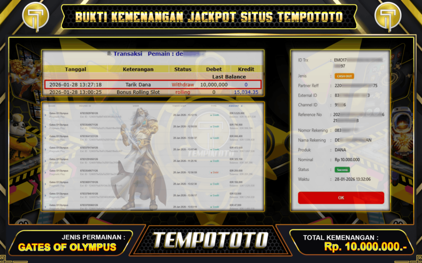 BUKTI MEMBER BERHASIL JACKPOT
