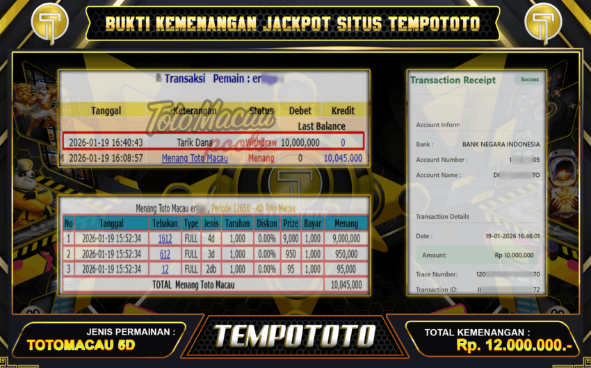 PEMBAYARAN TERBARU TEMPOTOTO