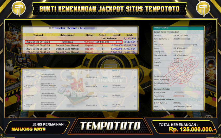 GACOR SLOT TEMPOTOTO MAHJONG