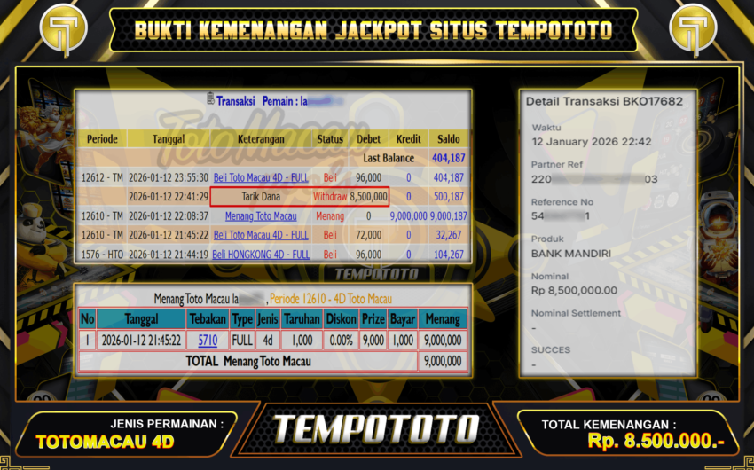 PEMBAYARAN MENANG TEMPOTOTO