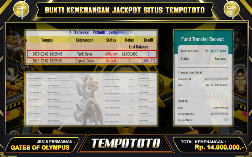 BUKTI TEMPOTOTO BERI JACKPOT