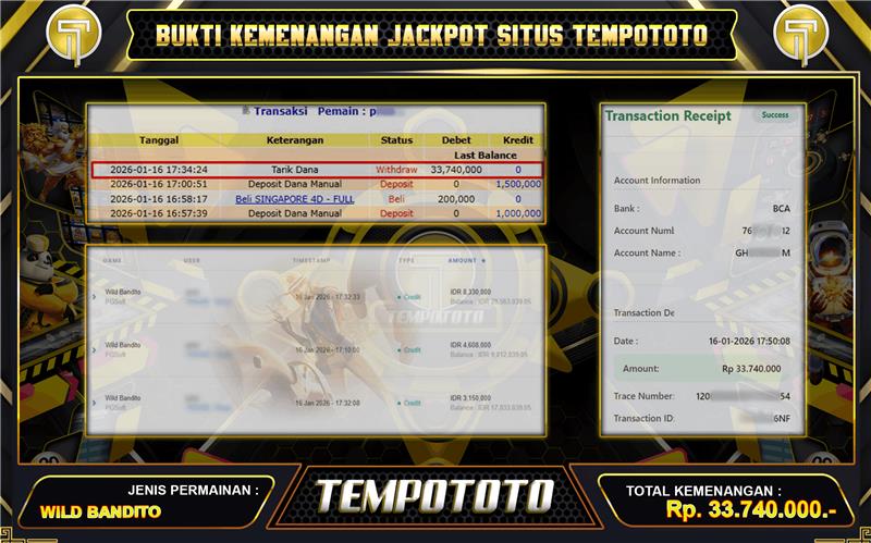 MENANG WILD BANDITO TEMPOTOTO