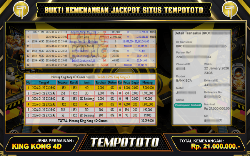 TEMPOTOTO BERI JACKPOT BESAR