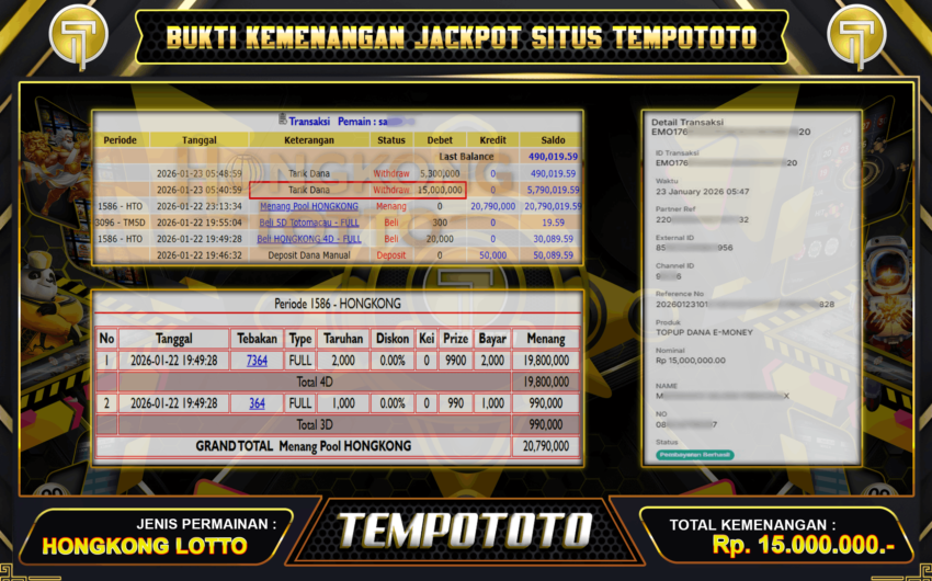 JACKPOT TERBARU SITUS TEMPOTOTO