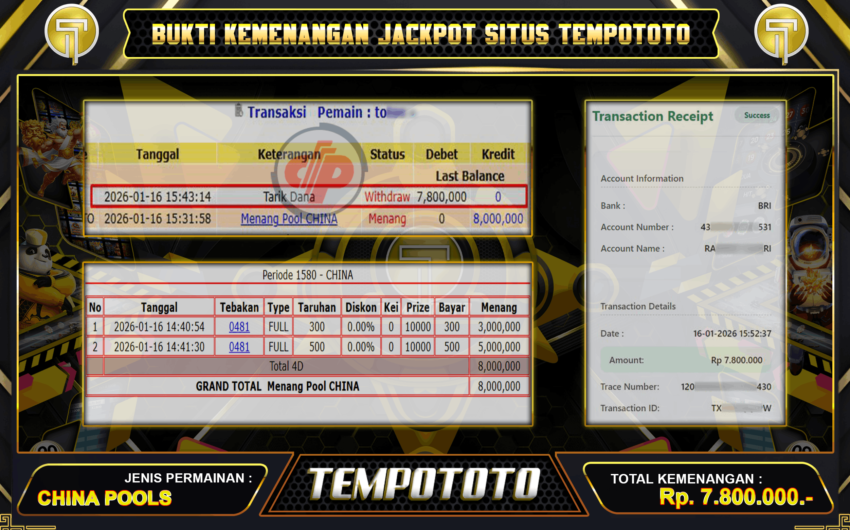 ANGKA CHINA TEMBUS CUAN