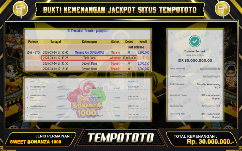 PEMBAYARAN SLOT BONANZA TEMPOTOTO