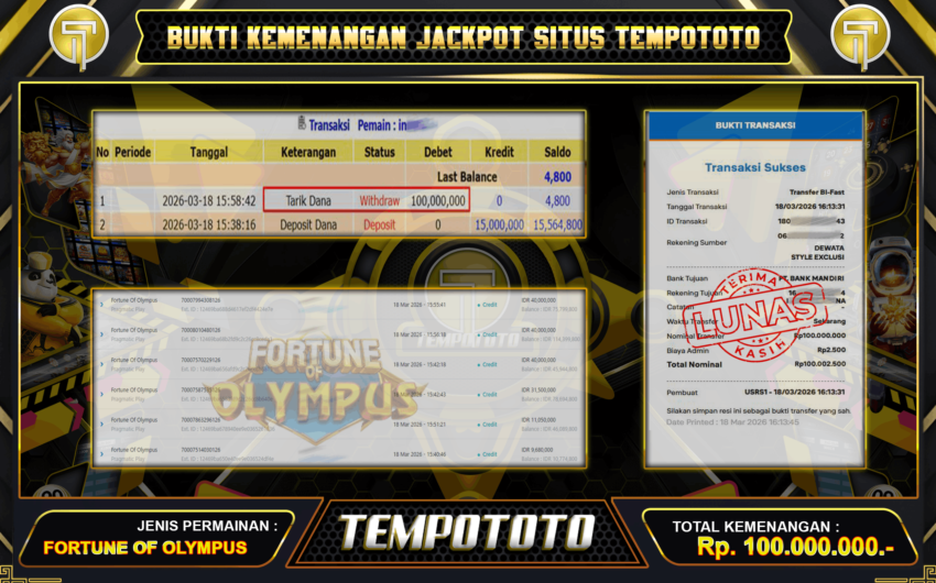 MAX WIN DARI TEMPOTOTO